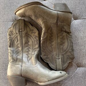Tony Lama Women’s Leather Western Boots Gray Pointed Toe Size 9B